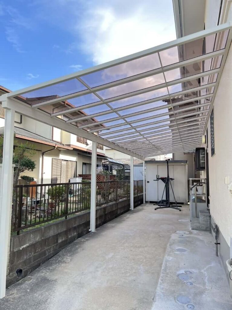 完成した大型テラス