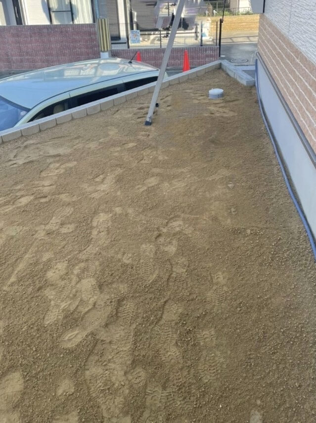 真砂土で整地