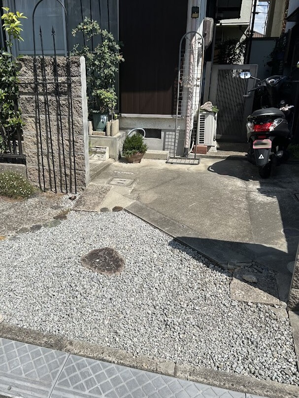 機能門柱設置予定の場所