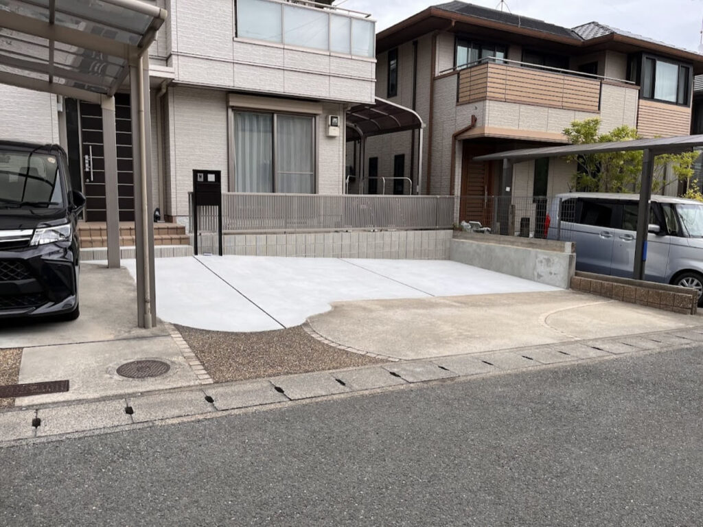 完成した駐車スペース